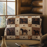 Wild Horse Quilted Cushion Cover