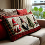 Winter Gnomes Quilted Cushion Cover
