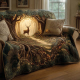 Woodland Deer | Quilted Sofa Cover