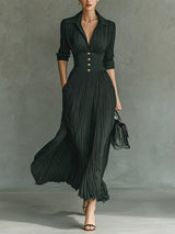 Elvira™ | Long pleated dress