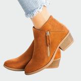 Rose Camel Heeled Winter Boots