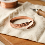 Bronze bracelet with leaf design