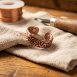 Carved Line Copper Magnetic Ring