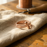 Triple Spiral Copper Ring