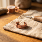 Jade Inlay Copper Ring
