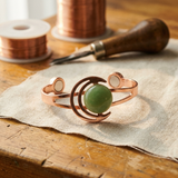 Green Stone Copper Bracelet