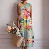 Lillian Elegant Multicolour Midi Dress