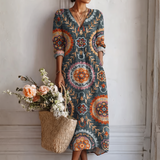 Sara™ | Geometric Midi Dress