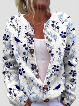 Brigitte™ - Cardigan with birds and flowers