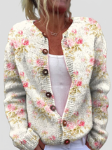 Gabriele™ - Rose Pattern Cardigan