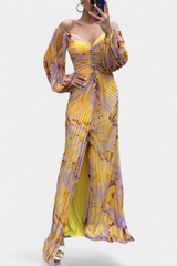 Leona Pleated Maxi Dress