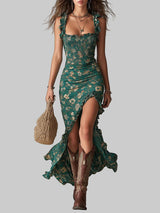 Mika – Boho Retro Maxi Φόρεμα