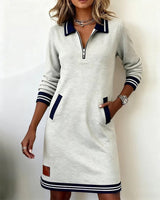Cora Chic Long-Sleeve Cotton Dress