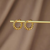 Luna gold wavy earrings