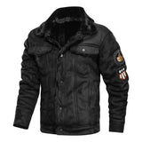 Matthew | Fleece-Detail Leather-Look Jacket