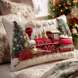 Festive Pattern Quilted Cushion Cover