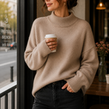 Juniper | Γυναικείο oversized πουλόβερ με ψηλό γιακά