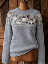 Nevenka™ | Cat motif sweater