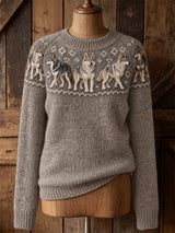 Gabrijela™ | Wolf-print sweater