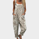 Karla Grey Printed Dungarees
