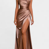 Katarina Halter Dress with Dramatic Side Split