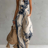 Marijana - Halter Neck Wide Leg Jumpsuit with Pockets