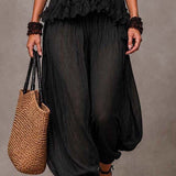 Black Bohemian V-neck set