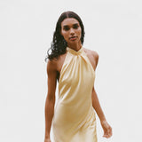 Sofia Satin Halter Dress