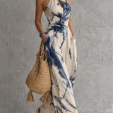 Marijana - Halter Neck Wide Leg Jumpsuit with Pockets