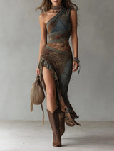 Morana - One-Shoulder Ruffled Maxi Dress