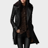 Mirjana - Elegant 3/4 leather jacket