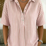 Vera - Linen Striped Shirt