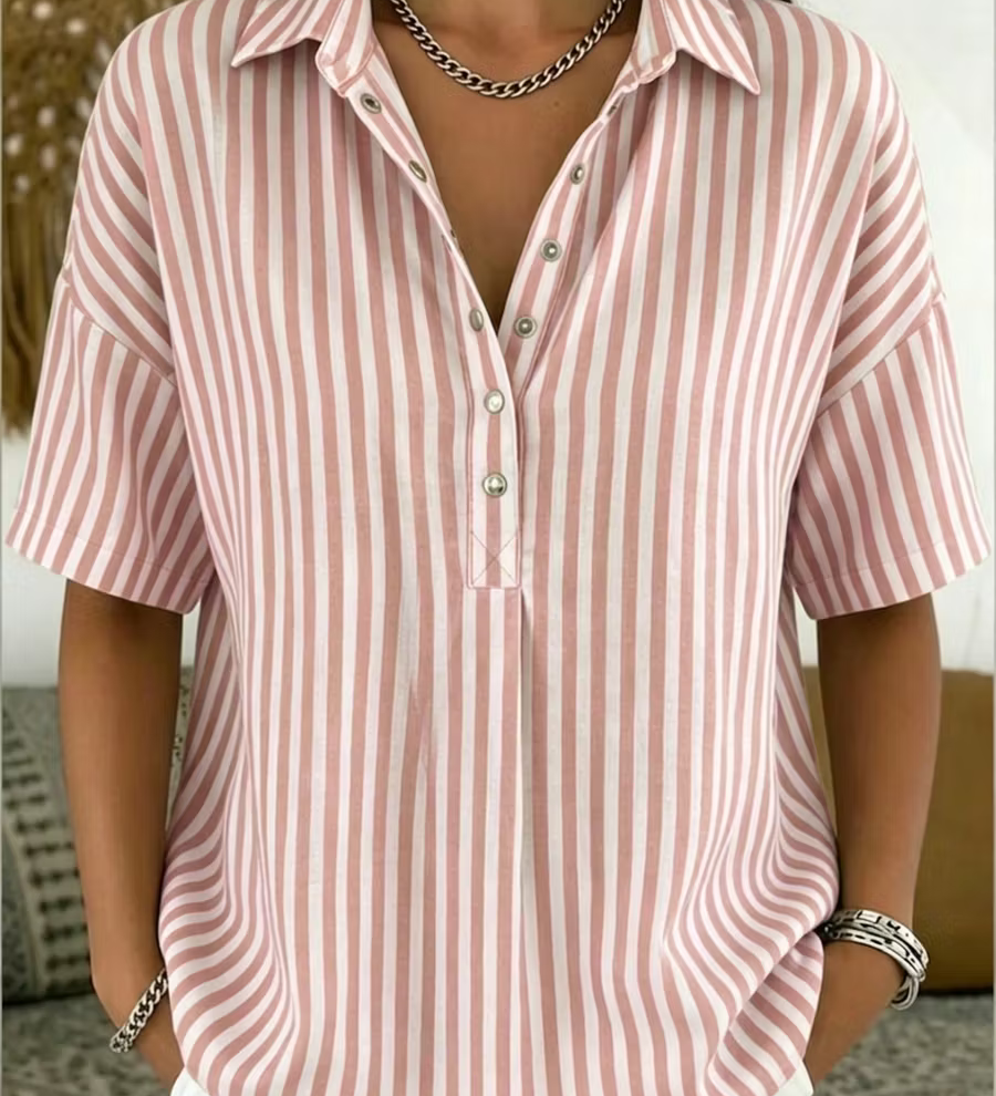 Vera - Linen Striped Shirt