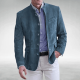 Henry | Stand-Collar Suede-Effect Jacket
