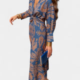 Nedjeljka - V-Neck Maxi Dress with Front Knot