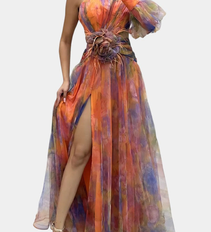Teodora Asymmetric Maxi Dress