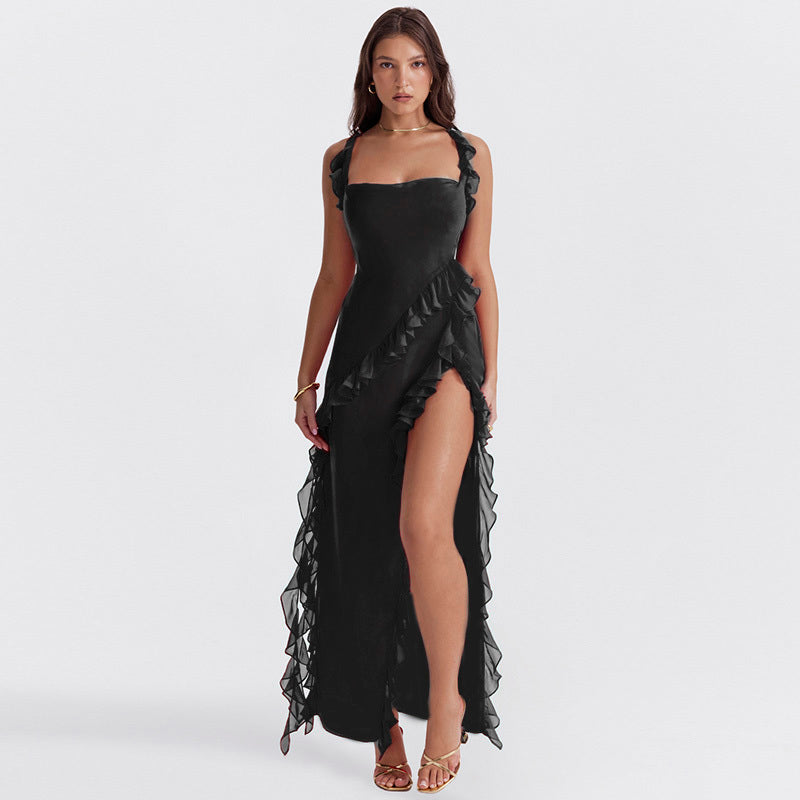 Meissa Asymmetric Ruffle Dress