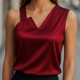 Emina - Asymmetric Satin Blouse