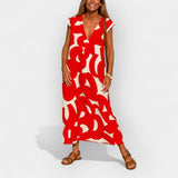 Hela – Elegant airy V-neck dress