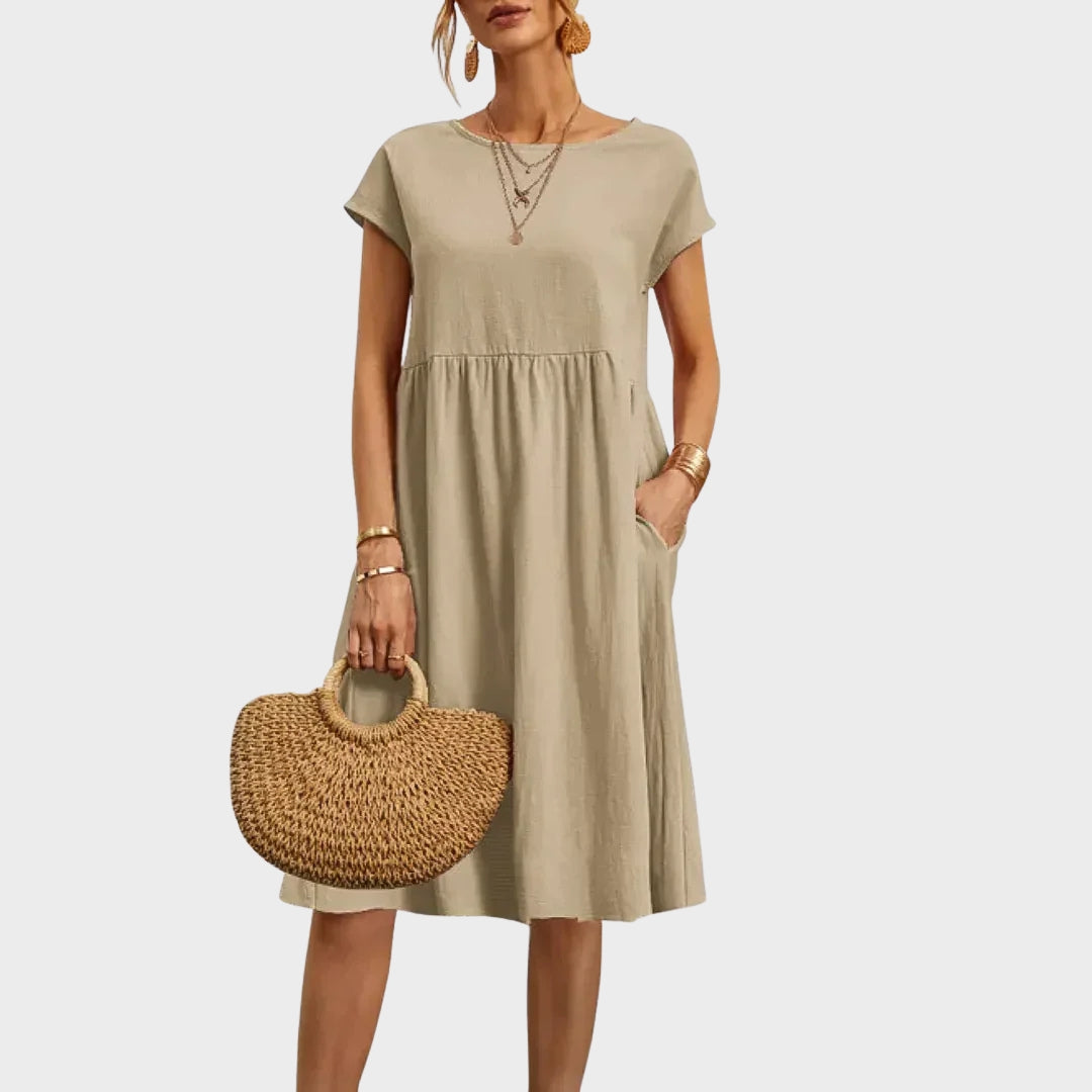 Annie Simple Dress with Pockets
