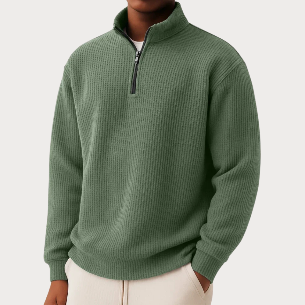 Thomas | Knitted Zip-Neck Jumper