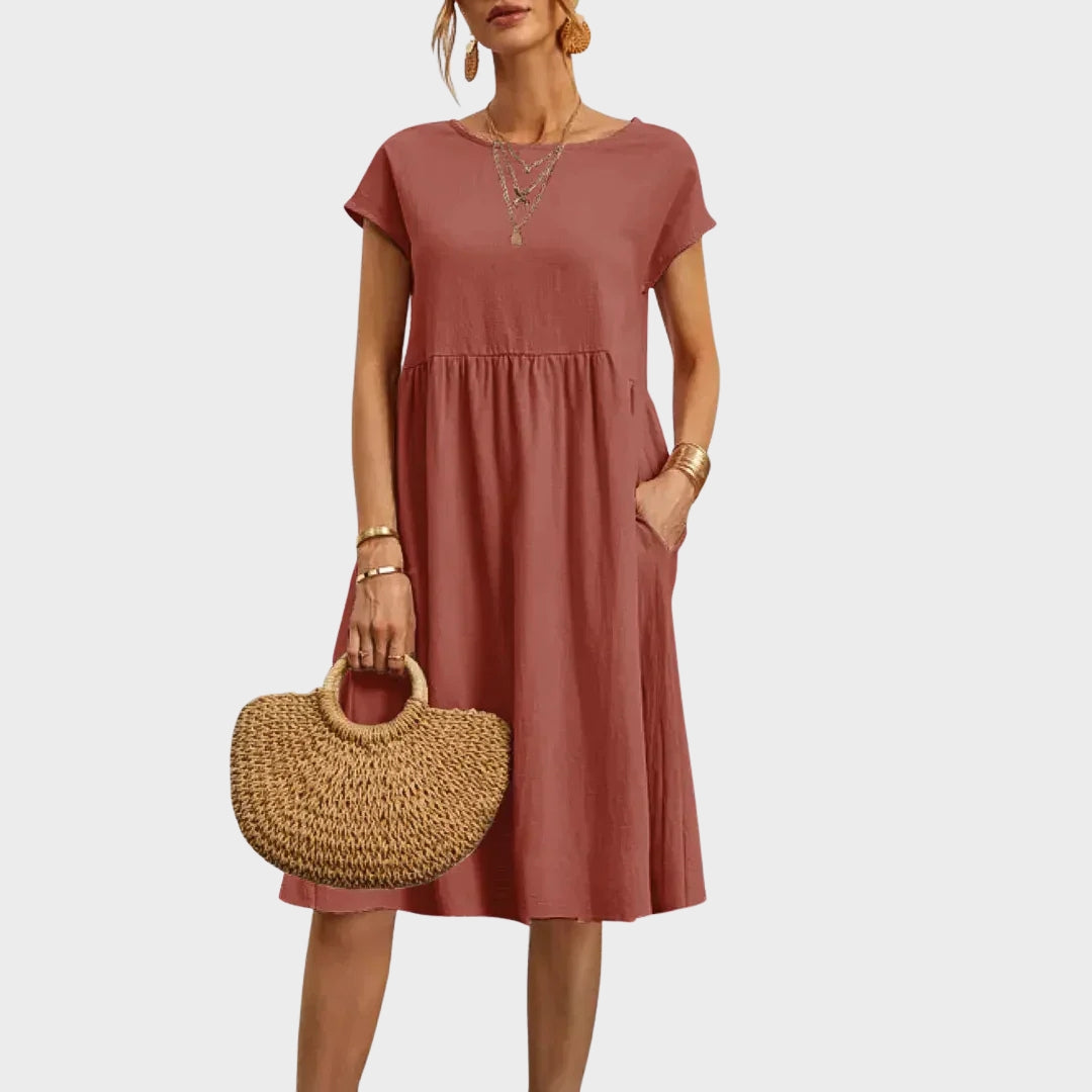 Annie Simple Dress with Pockets
