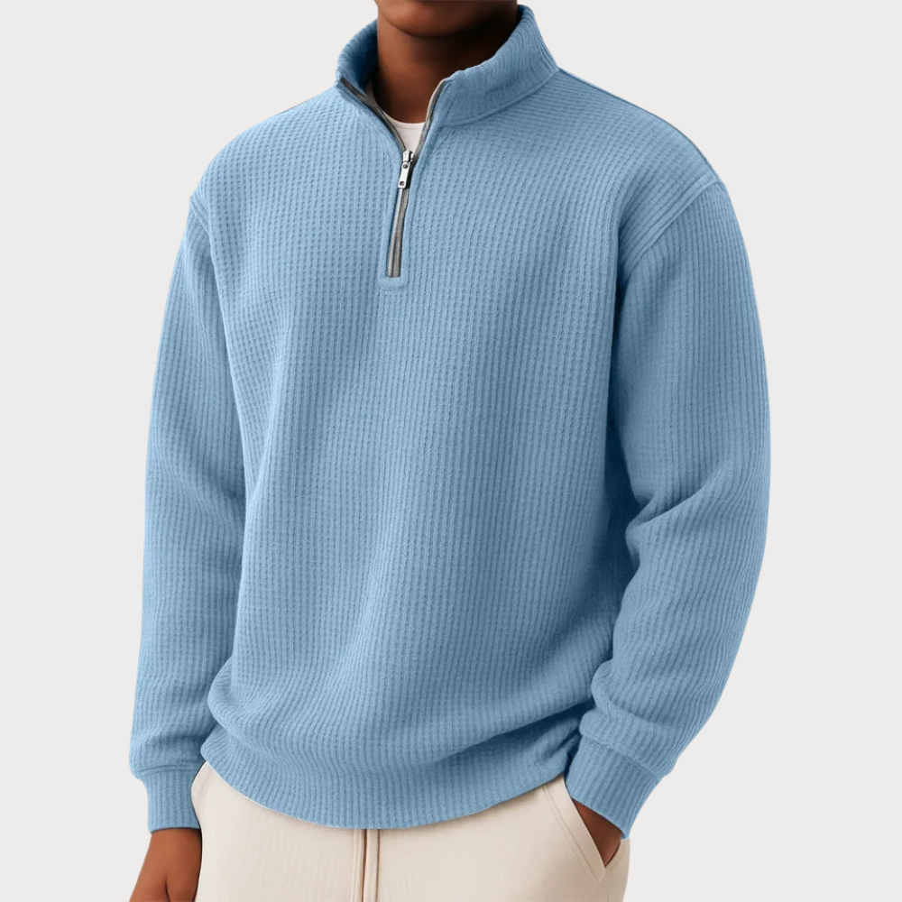 Thomas | Knitted Zip-Neck Jumper