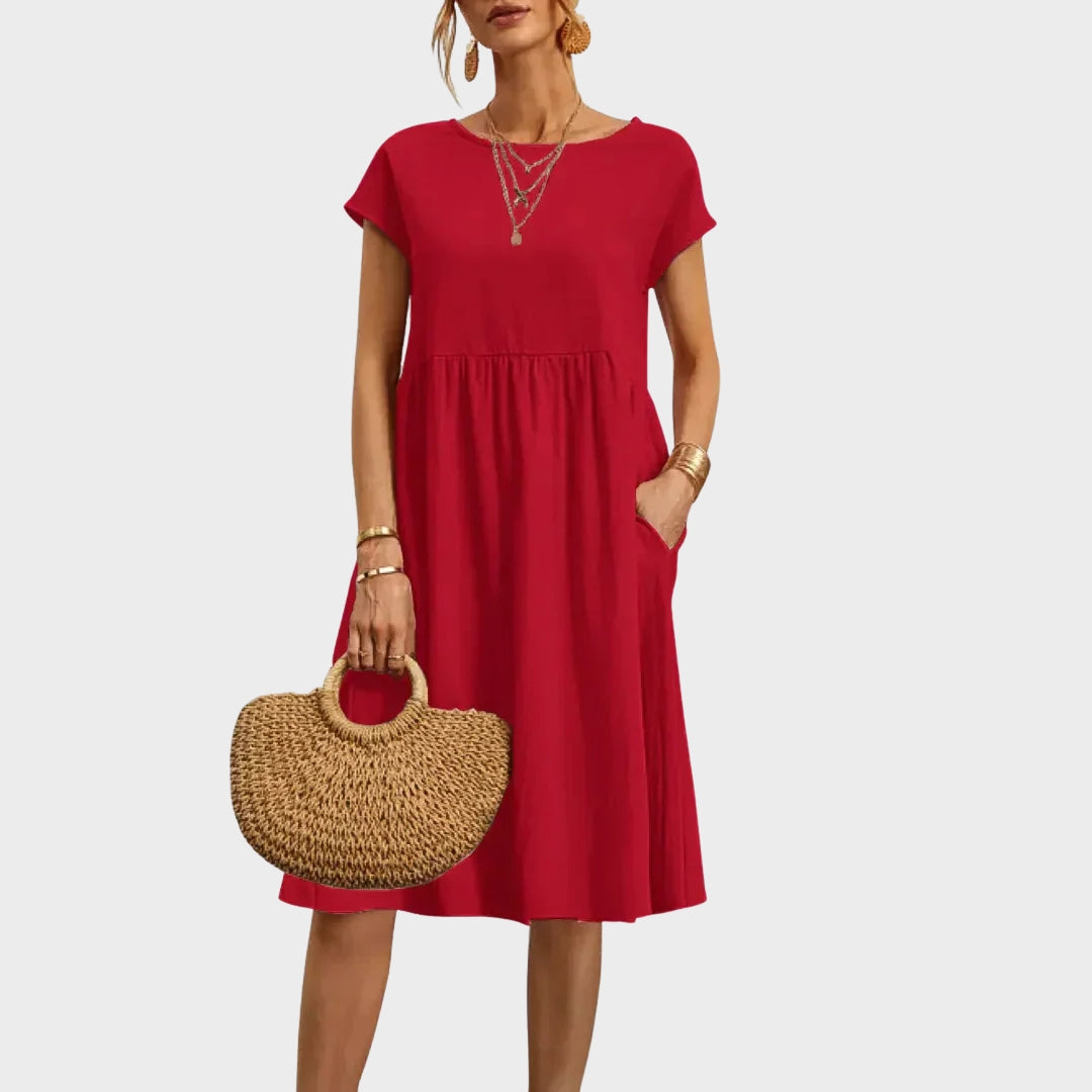Annie Simple Dress with Pockets
