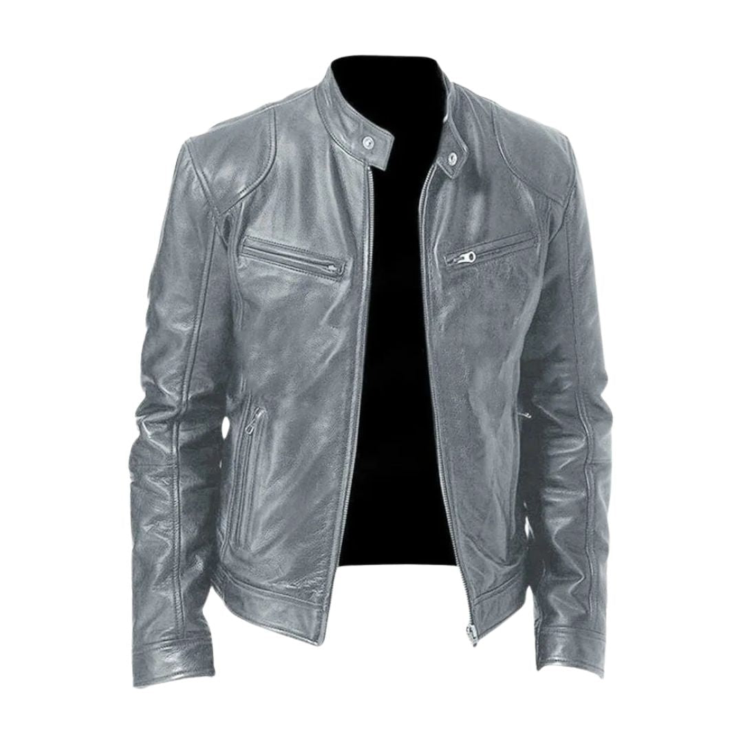 Nigel | Leather-Look Zip Jacket