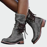 Milica - Leather lace-up boots