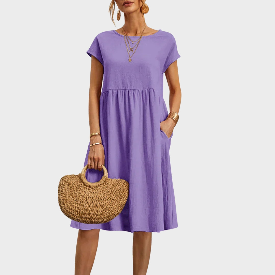 Annie Simple Dress with Pockets