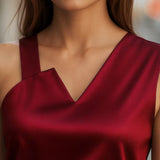 Emina - Asymmetric Satin Blouse