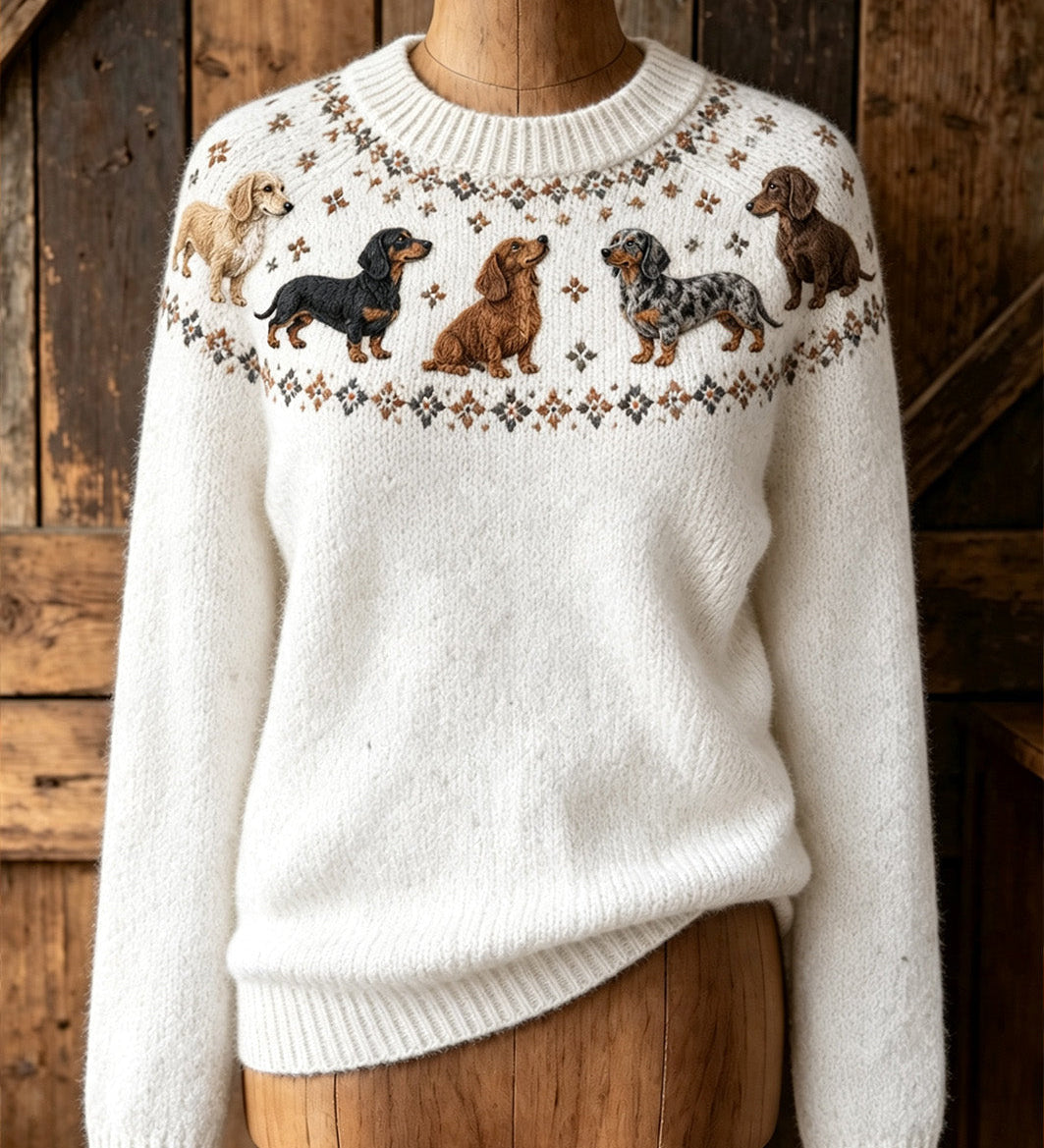 Dolly Dog Motif Jumper