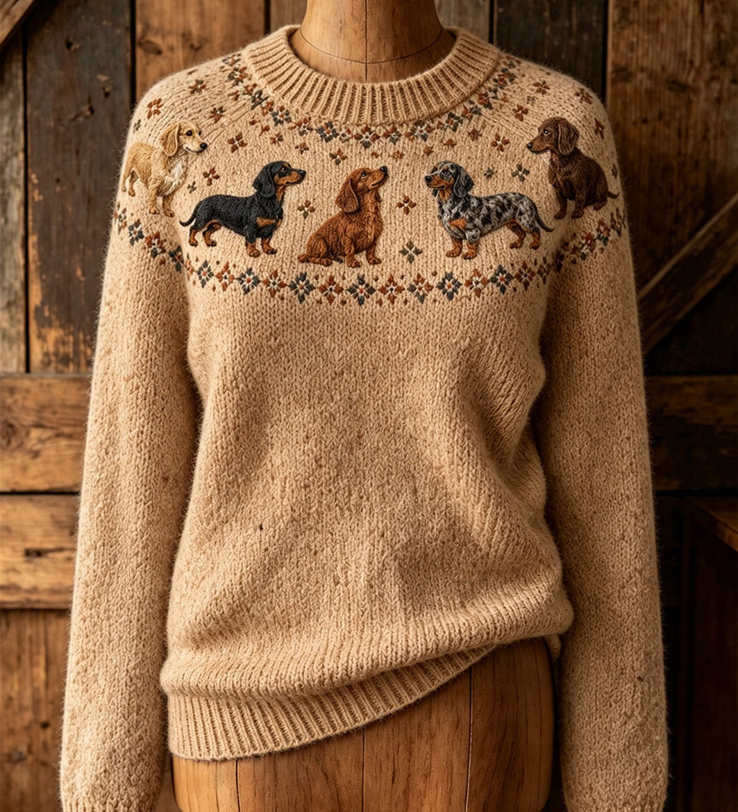 Dolly Dog Motif Jumper